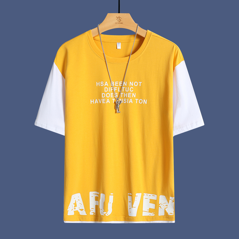 2025 Summer Trendy Brand Cotton T-Shirt for Boys New Short-Sleeved Casual Style Handsome Teenager Students 240 grams Flannel - Image 5