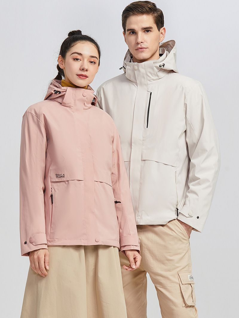 High Quality Unisex Three-in-One Winter Jacket Waterproof Cold-Proof Outdoor Travel Zipper Warm Couples Clothing Men Women - Image 3