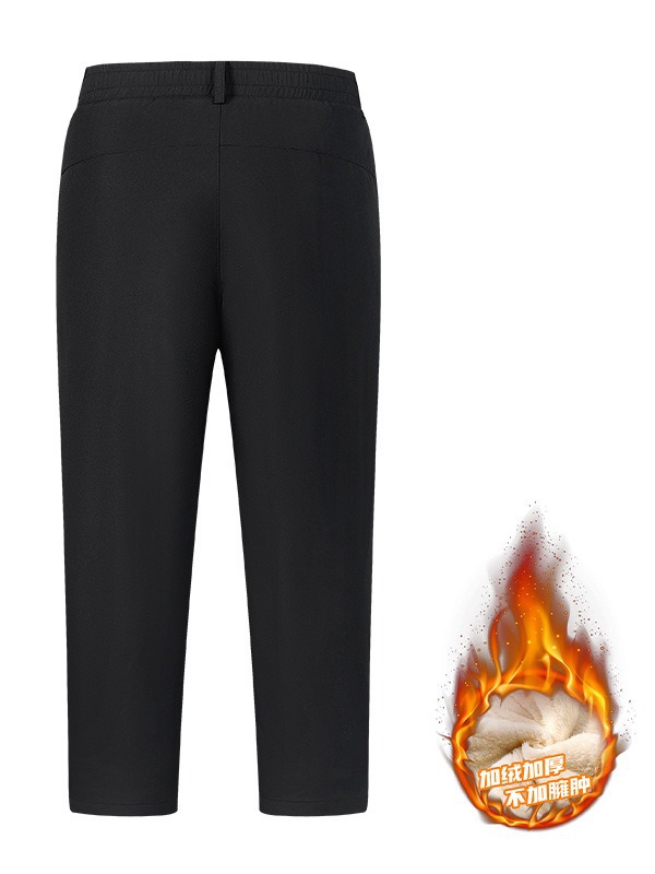 Men's Winter Casual Pants 100% Cotton with Velvet Padding and Graphene Knee Pads Plus Size Loose Fit Outer Wear for Adults - Image 5