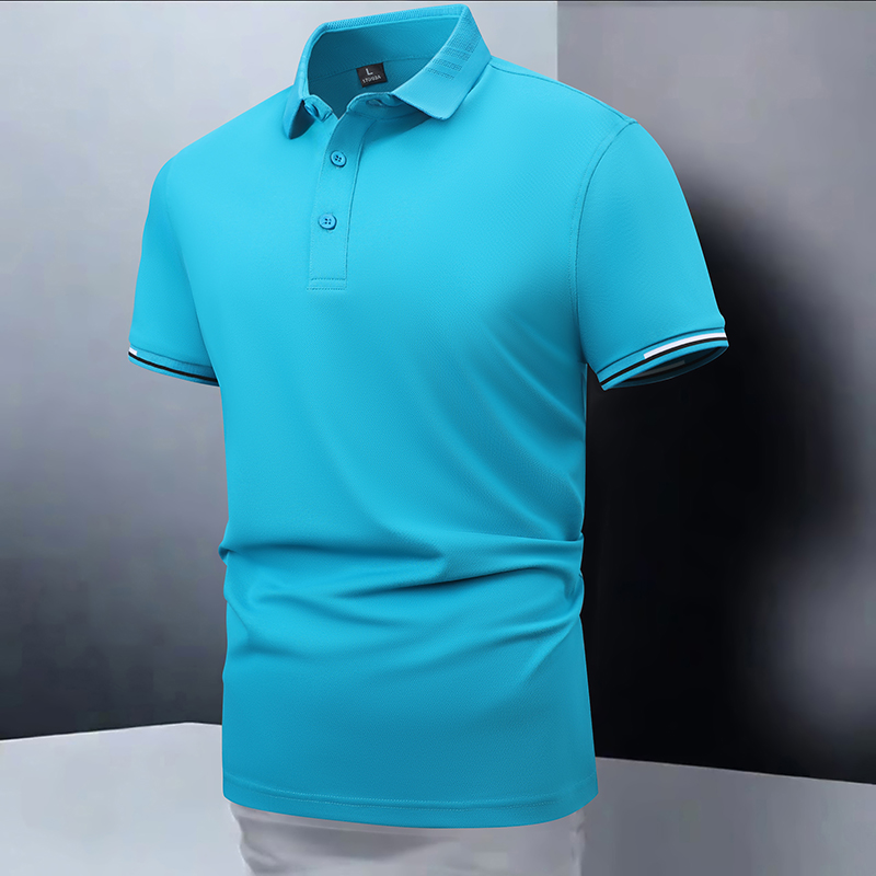 High Quality Pure Cotton Summer Business Polo Shirt Simple Casual Design Solid Color Short Loose Fit Breathable-for Teams XL - Image 5