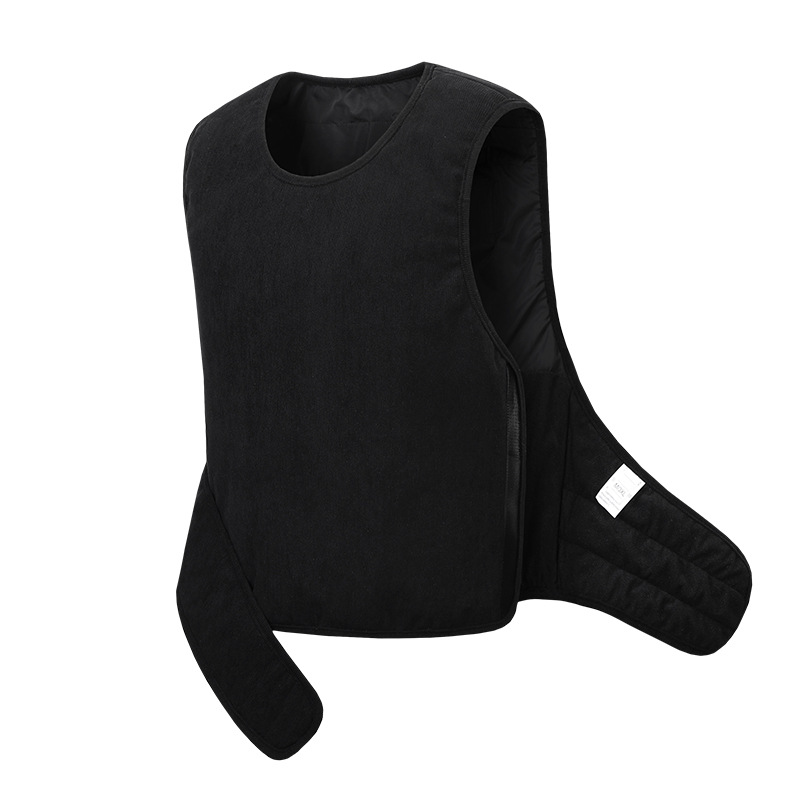 Mens Casual Heated Vest V-Neck Sleeveless Wetsuit Winter Outer Wear Windproof Warm Fabric Woven Knitted Featuring Print - Image 3