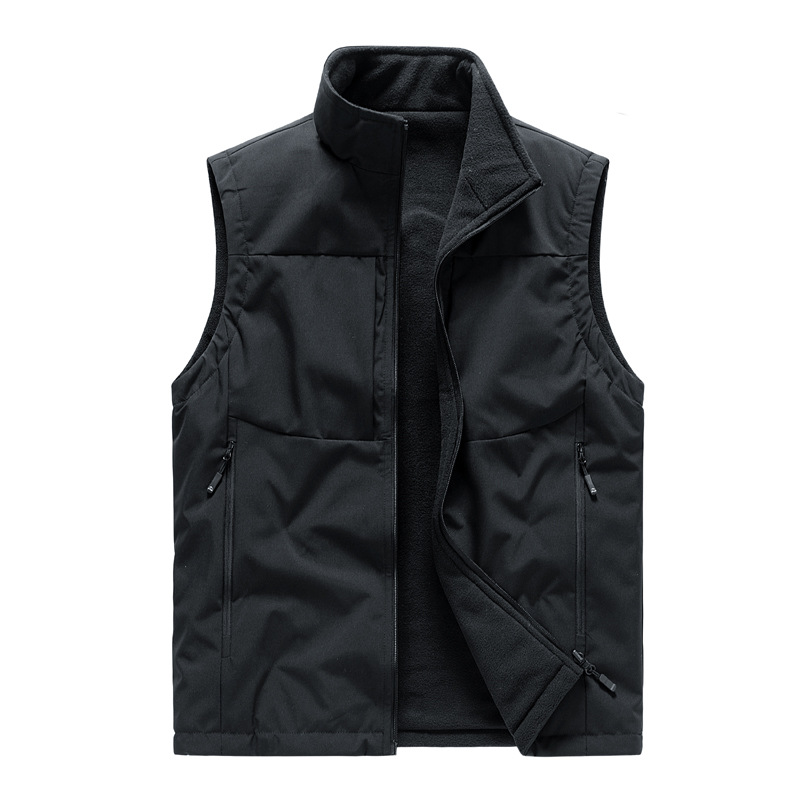2024 Fall/Winter Casual Household Outer Wear New Double-Sided Fleece Vest Mandarin Thickened Fleece-Lined Sleeveless Heated Vest - Image 4