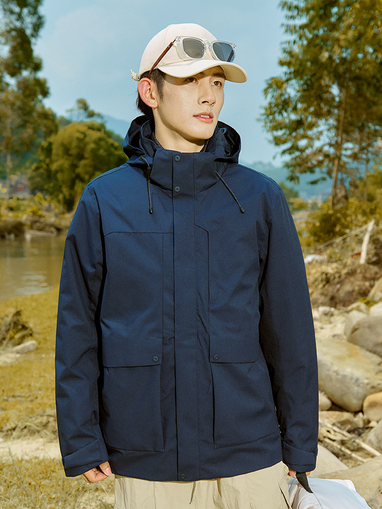 Men's Women's Two-Piece 90 Fleece Jacket Three-In-One Detachable Breathable Outdoor Waterproof Including Mountaineering Baseball - Image 5