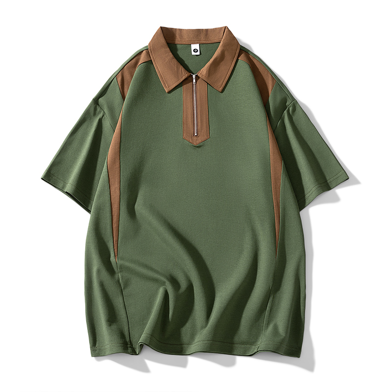 Men's Youth's Summer Cotton for Polo Shirt Simple Loose T Lapel Short-Sleeved Letter Pattern New Release Leisure Fashion in XL - Image 2