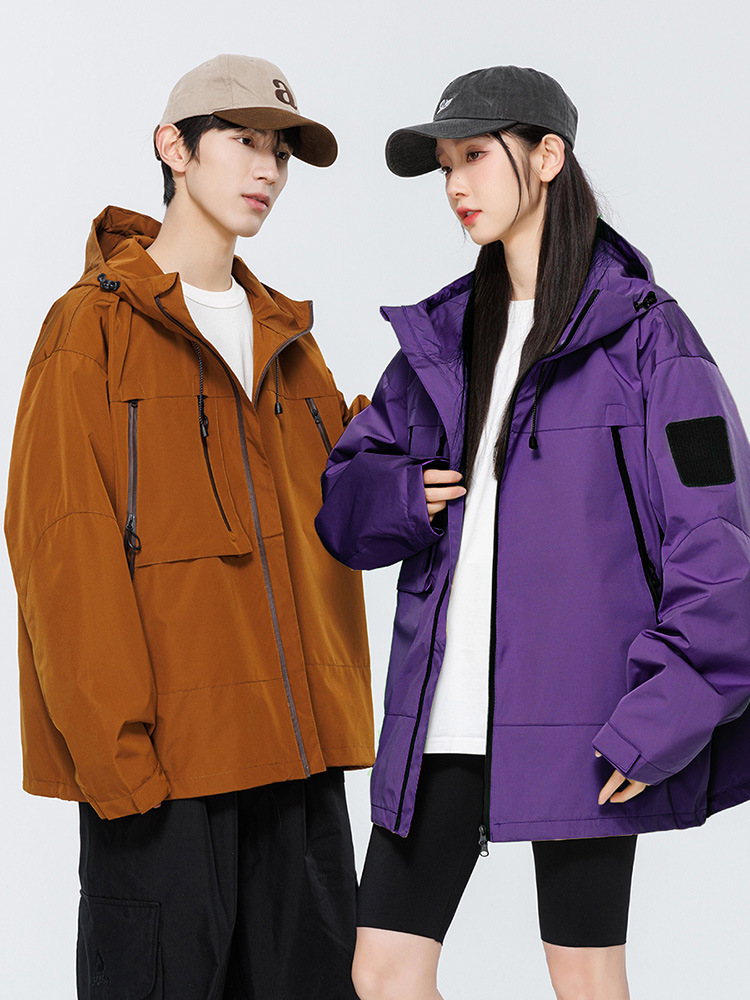 American Men's Workwear Jacket Single Rush Three-Proof Outdoor Camping Mountain Style Winter New Men Women's XL - Image 2