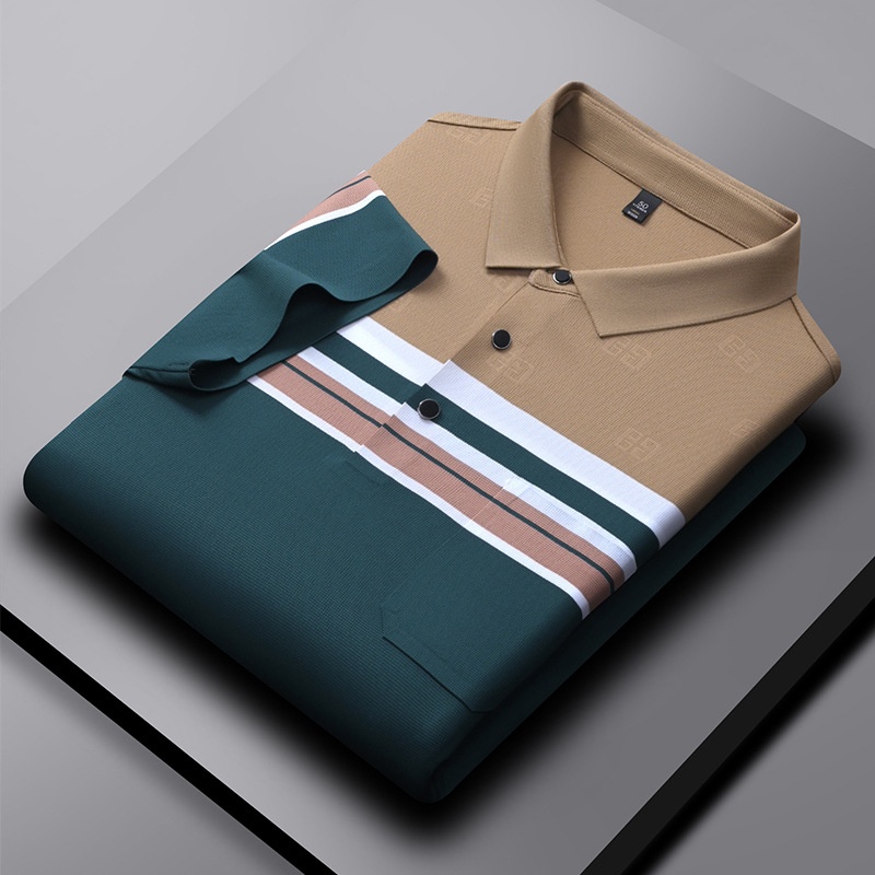 High Quality Custom Polo Shirts for Men Casual Golf Zinc Alloy Rectangle Lauren & Polo Eco-Friendly T-Shirts - Image 3