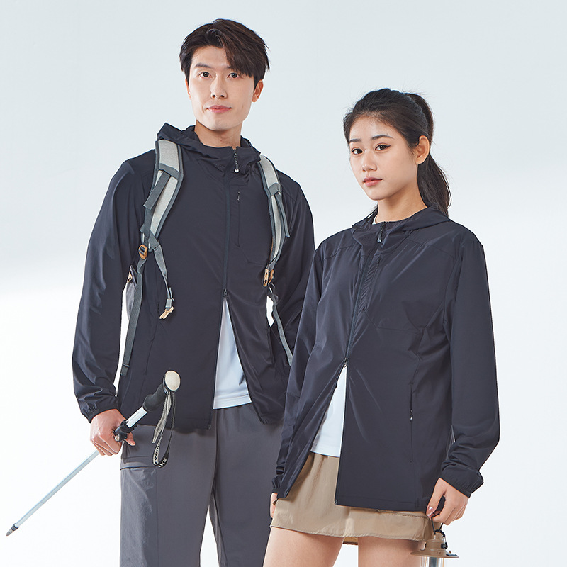 New Summer Outdoor Ultra-Thin Quick-Dry Jackets for Men Women Sun Protection Suit UV Breathable Cool Solid Zipper XL Nylon - Image 2