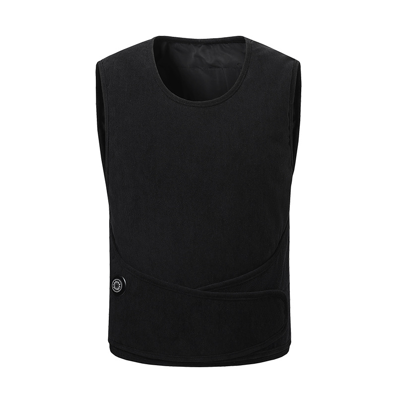 Mens Casual Heated Vest V-Neck Sleeveless Wetsuit Winter Outer Wear Windproof Warm Fabric Woven Knitted Featuring Print - Image 5