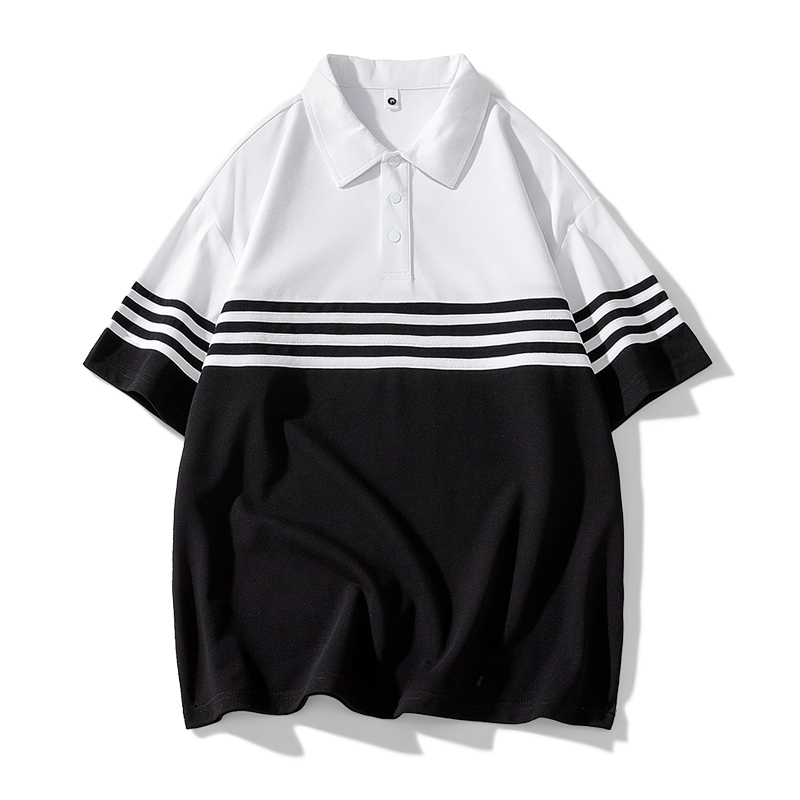 Men's Cotton Polo Shirt From New Summer Collection Youth Simple Loose T Short Sleeves Button Decoration for Leisure Fashion - Image 4