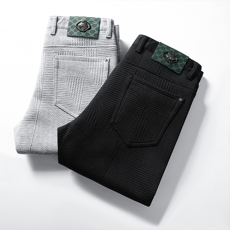 Autumn Winter New Arrival Men's Trendy Brand Slim-Fit Stretch Casual Pants All-Match Korean Style Waist Men's Trousers - Image 4