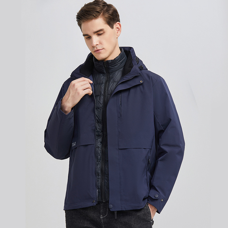 High Quality Unisex Three-in-One Winter Jacket Waterproof Cold-Proof Outdoor Travel Zipper Warm Couples Clothing Men Women - Image 6