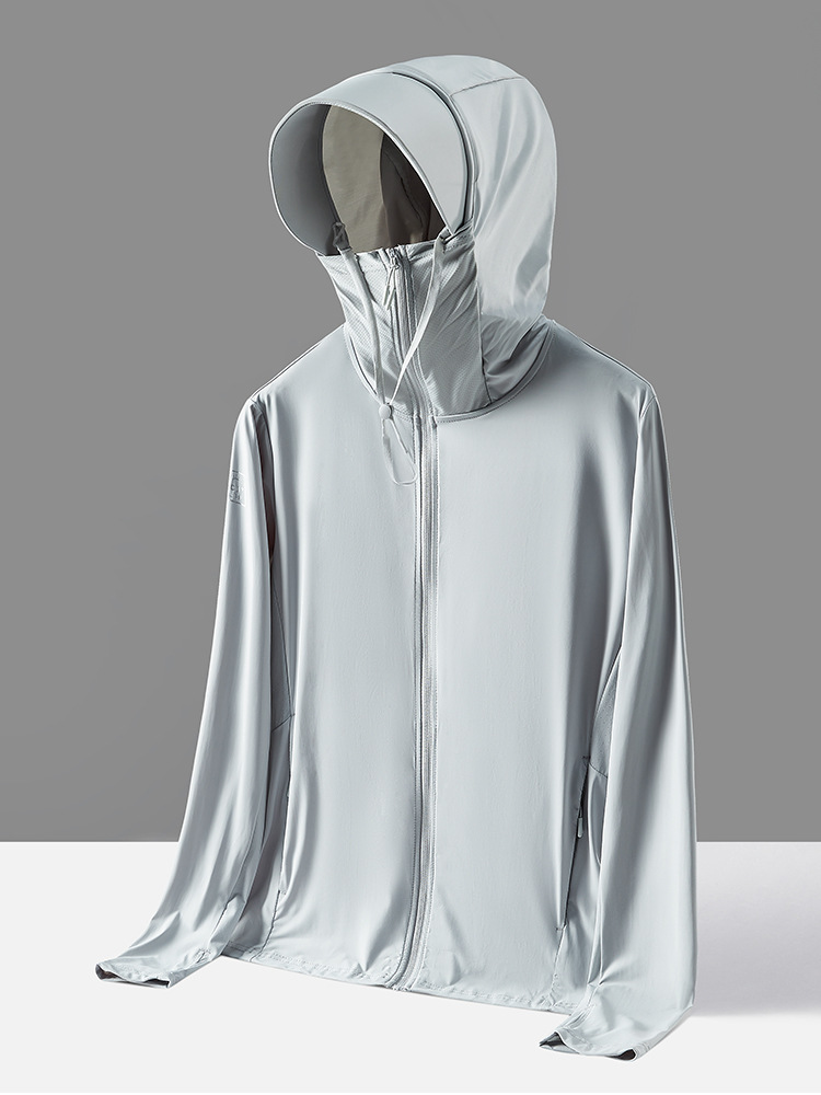 Unisex Outdoor Ultraviolet Protection Rash Guard with Detachable Large Hat Brim Thin Breathable Fishing Clothing for Adults - Image 5