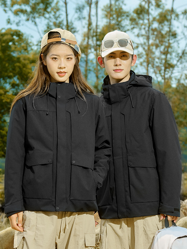 Men's Women's Two-Piece 90 Fleece Jacket Three-In-One Detachable Breathable Outdoor Waterproof Including Mountaineering Baseball - Image 3