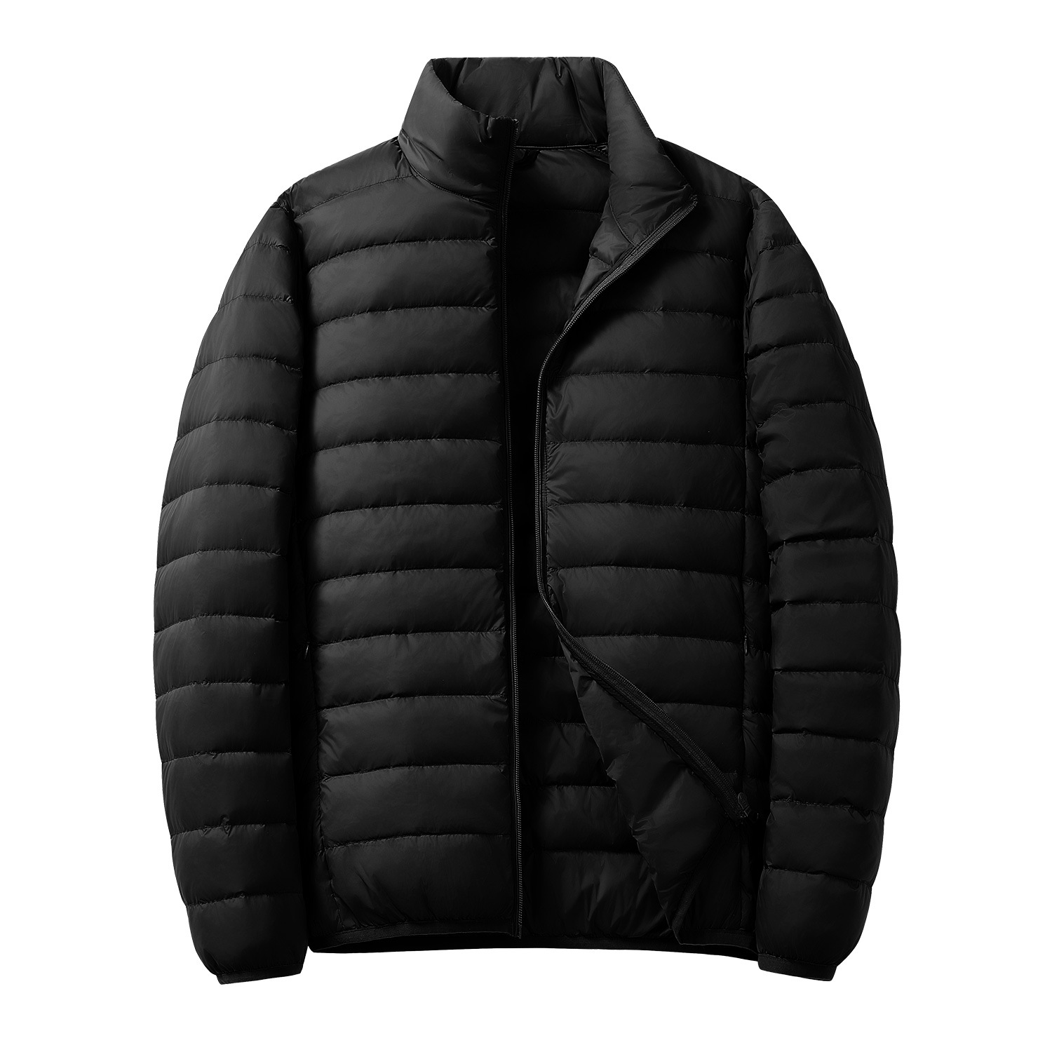 Guangzhou Men's Winter Outdoor Jacket Breathable down Puffer with Zipper Closure Solid Stand Collar Adult Size - Image 5