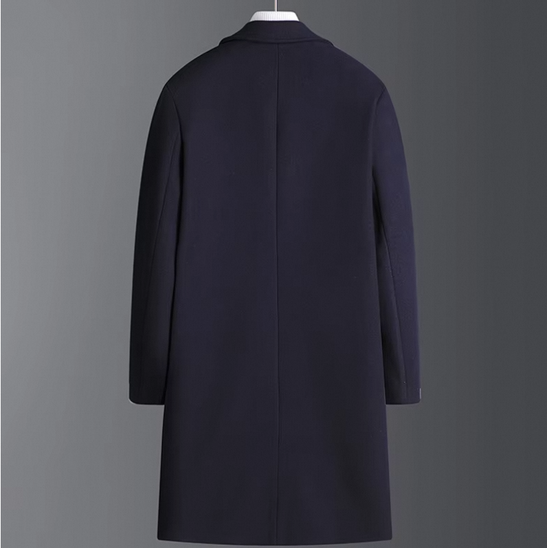 Woolen Coat Men Woolen Coat Korean Version of Casual Men's Woolen Coat Men's Long Handsome - Image 2