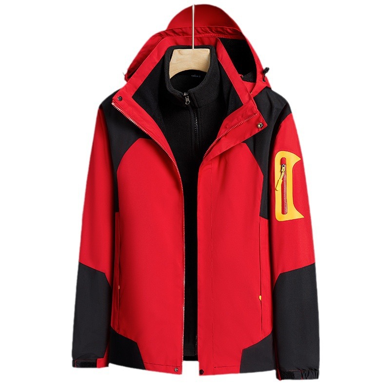 Unisex Three-in-One Detachable Coat Set Autumn/Winter New Foreign Trade Overalls Jackets Zipper Plus Size Custom Logo-Printing - Image 5