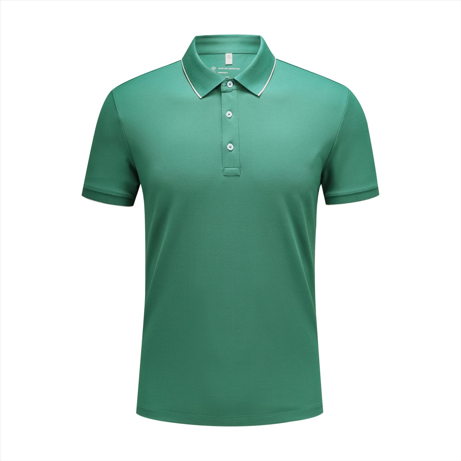Men's Velour Short Sleeve T-Shirt Anti-Wrinkle Solid Pattern Embroidered Technique for Polo Shirts - Image 4