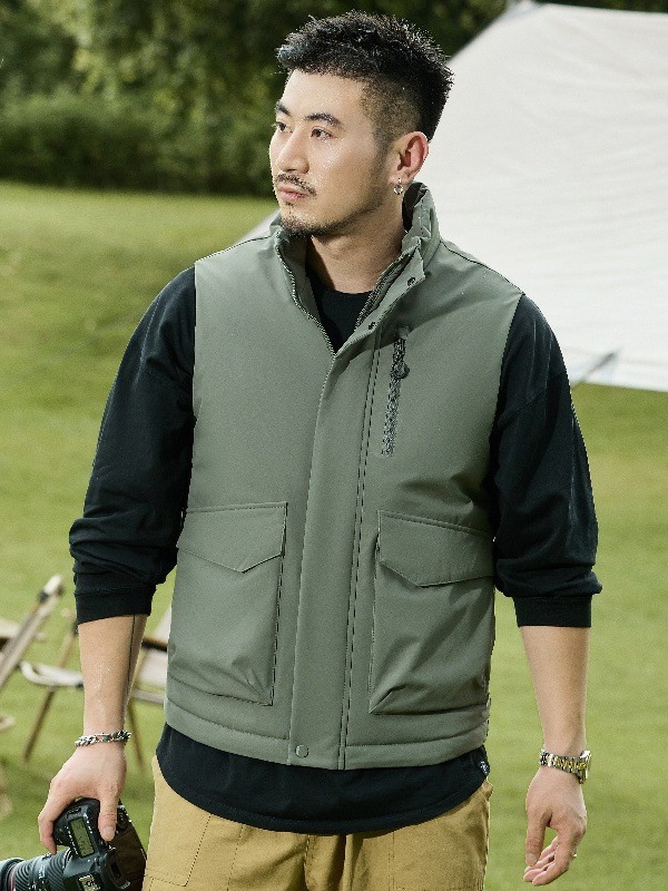 Customizable Zipper Closure Cotton Nylon Vest for Men Women Graphene Heat-Gathering Winter Outdoor Wear Logo Decoration Casual - Image 4