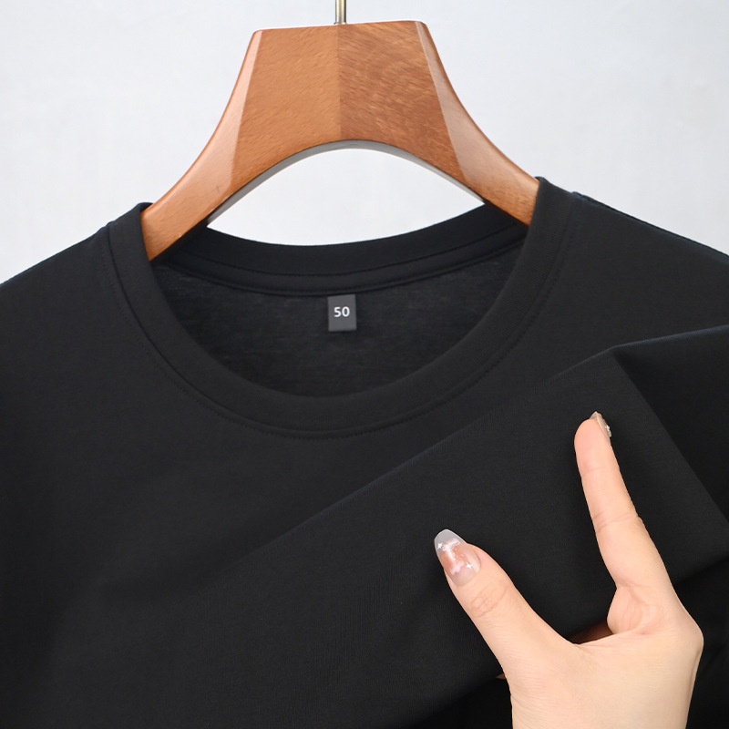 2025 Men's Microfiber Short-Sleeved T-Shirt Loose Anti-Wrinkle and Breathable Screen Printed with Streetwear Style Dyed - Image 5