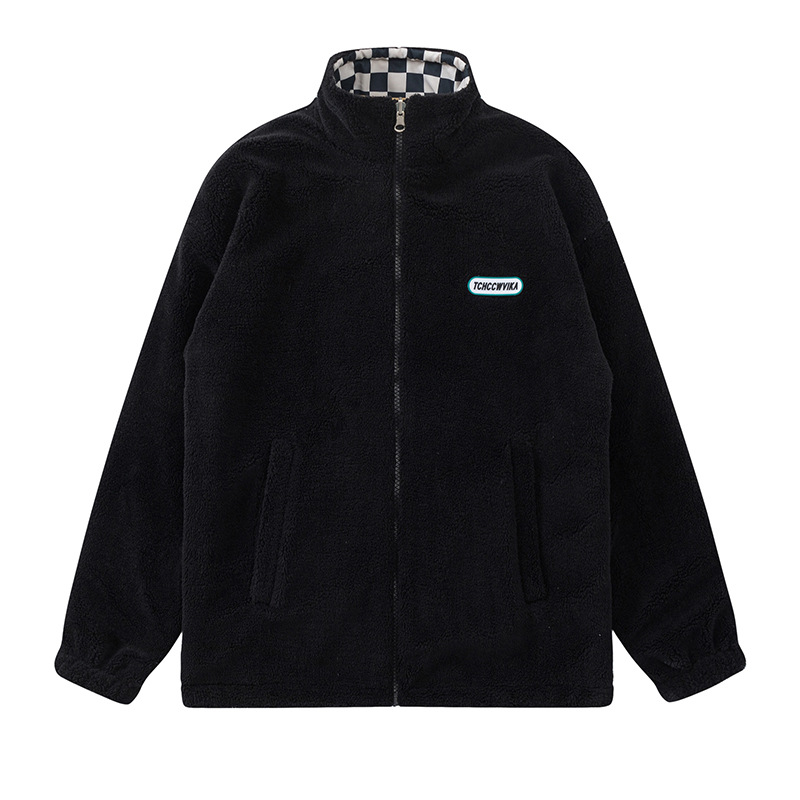 Autumn Winter Thickened Hooded Coat for Men Women Casual Double-Sided Lambskin Jacket Stand Fleece-Lined Cotton-Padded Warm Fur - Image 6