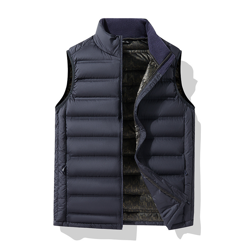 Customizable Men's Nylon Vest Mandarin Collar Thick Warm Breathable Casual Style for Winter Sports Outdoor Work Logo Included - Image 4
