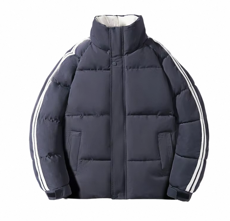 High Quality Men's Winter Down Jacket New Cotton Padded Light Winter Coat with Zipper Closure - Image 5