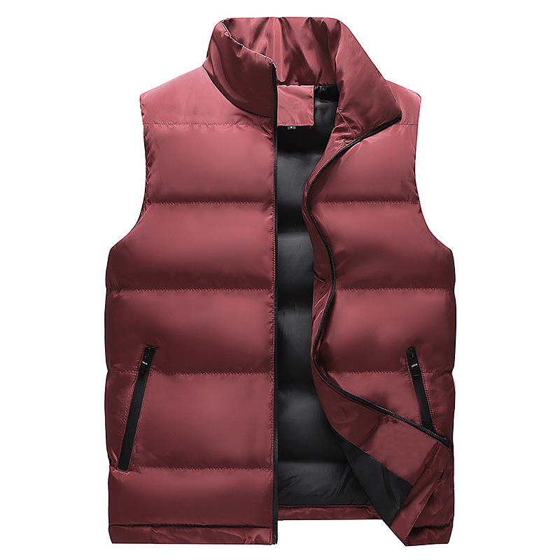 Men's Casual Slim Fit Padded Jacket Autumn Winter Running Waistcoat Stand Collar Factory Windproof Vests Waistcoats - Image 2