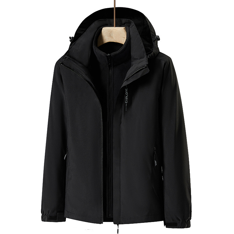 High Quality Three-in-One Two-Piece Corporate Outdoor Jacket for Men Women New Cold-Proof Warm-Keeping Knitted Techniques - Image 5