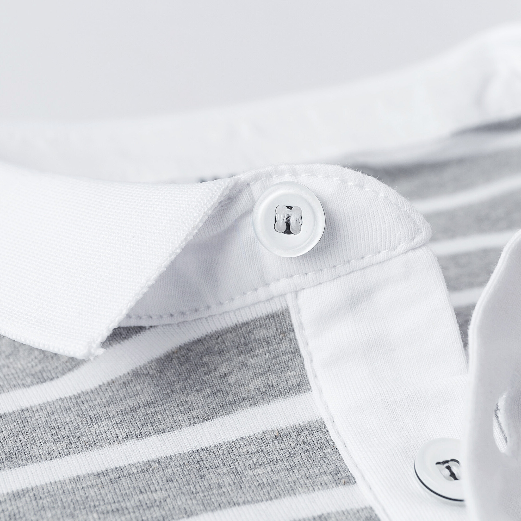 Men's Fashionable Summer Yarn-Dyed Striped for Polo Shirt Pure Cotton Knitted T-Shirt Long Short Sleeves Lapel Top Blank Design - Image 4