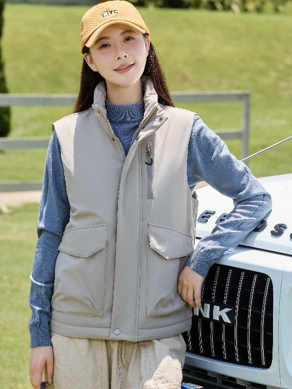 Customizable Zipper Closure Cotton Nylon Vest for Men Women Graphene Heat-Gathering Winter Outdoor Wear Logo Decoration Casual - Image 6