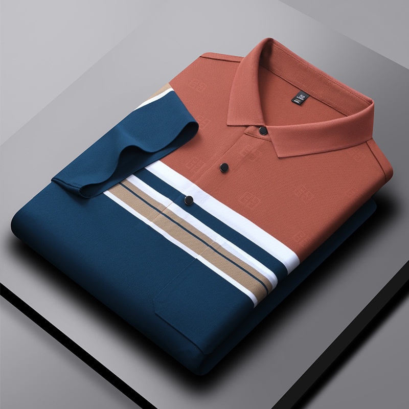 High Quality Custom Polo Shirts for Men Casual Golf Zinc Alloy Rectangle Lauren & Polo Eco-Friendly T-Shirts - Image 2