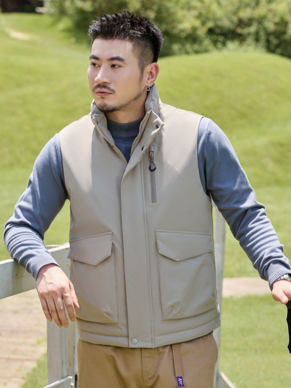 Customizable Zipper Closure Cotton Nylon Vest for Men Women Graphene Heat-Gathering Winter Outdoor Wear Logo Decoration Casual - Image 5