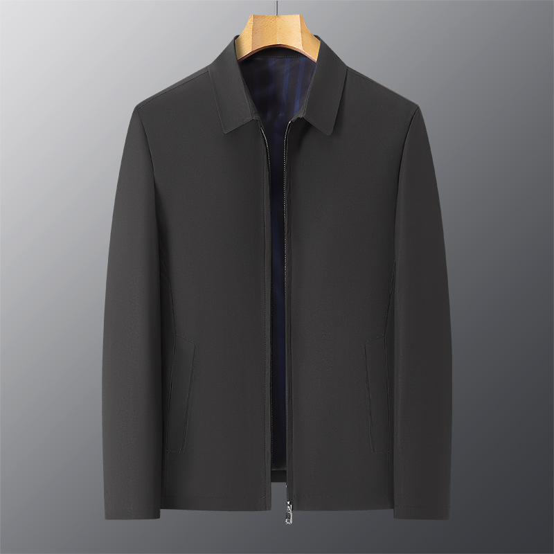 Men's High-End Executive Lapel Leather Jacket New Business Casual Spring Autumn Varsity Jacket Winter Bulk - Image 2