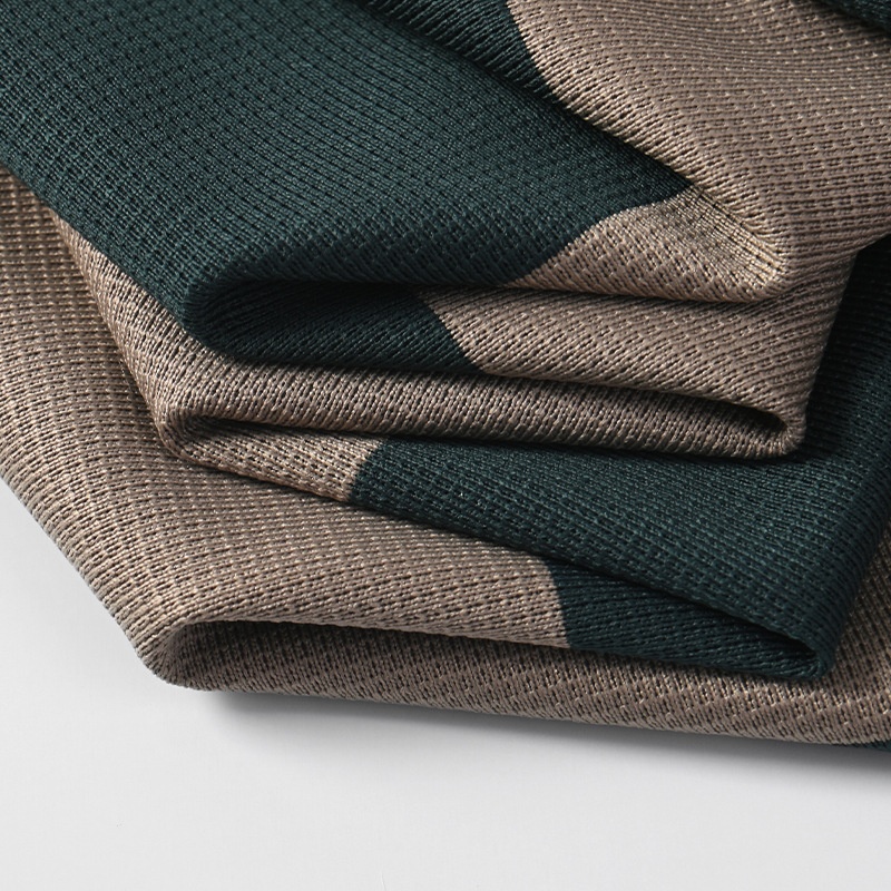 Men's Trendy Fit Half Sleeve Jersey Knitted T-Shirt High Quality 220 Grams Anti-Wrinkle Striped Custom Logo Print - Image 5