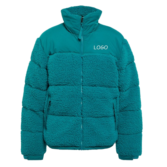 Wholesale New Fashionable Men's Plus Size Fleece Jacket Casual Stand Zipper with Embroidered Patchwork Design for Winter - Image 2