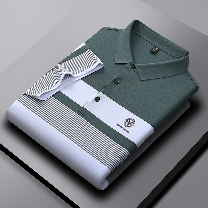 Premium Men's Summer Fashion Polo Shirts T Shirts Custom Luxury Coconut Material Rectangle Bead Plus Size Oversized Golf Branded - Image 2