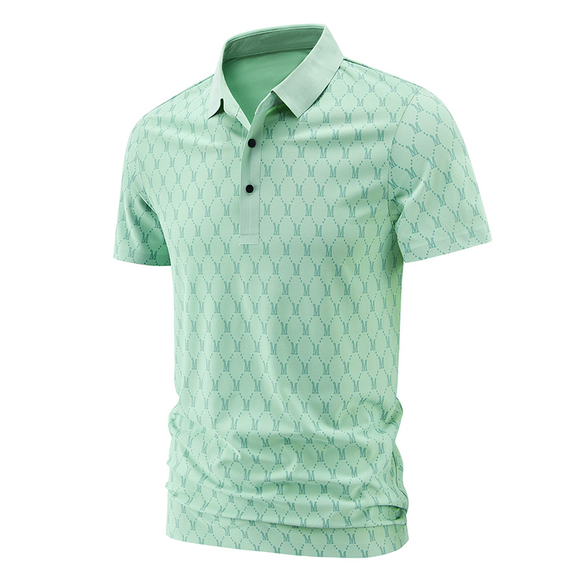 2025 Men's Comfortable Casual Solid Color for Polo Shirt 100% Cotton Skin-Friendly Knitted Versatile Two-Button Anti-Pilling XL - Image 6