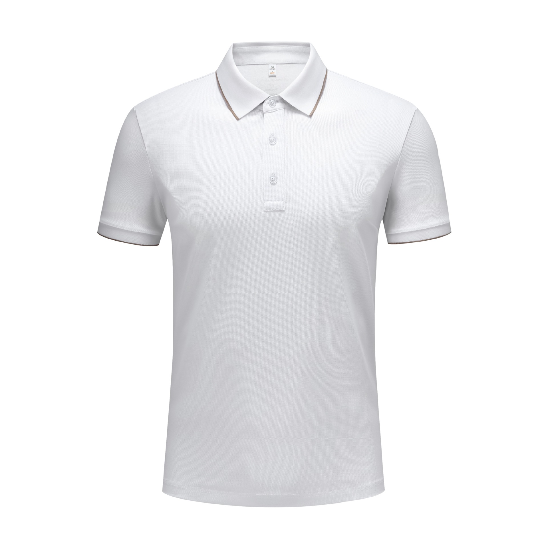 Men's Velour Short Sleeve T-Shirt Anti-Wrinkle Solid Pattern Embroidered Technique for Polo Shirts - Image 2