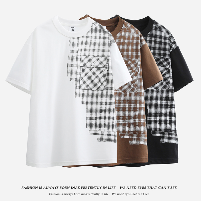 Men's Trendy Summer Cotton T-Shirt Youth Brand Polos O-Neck Short-Sleeved Ice Silk Print Casual Style T-controlled Price Knitted - Image 2