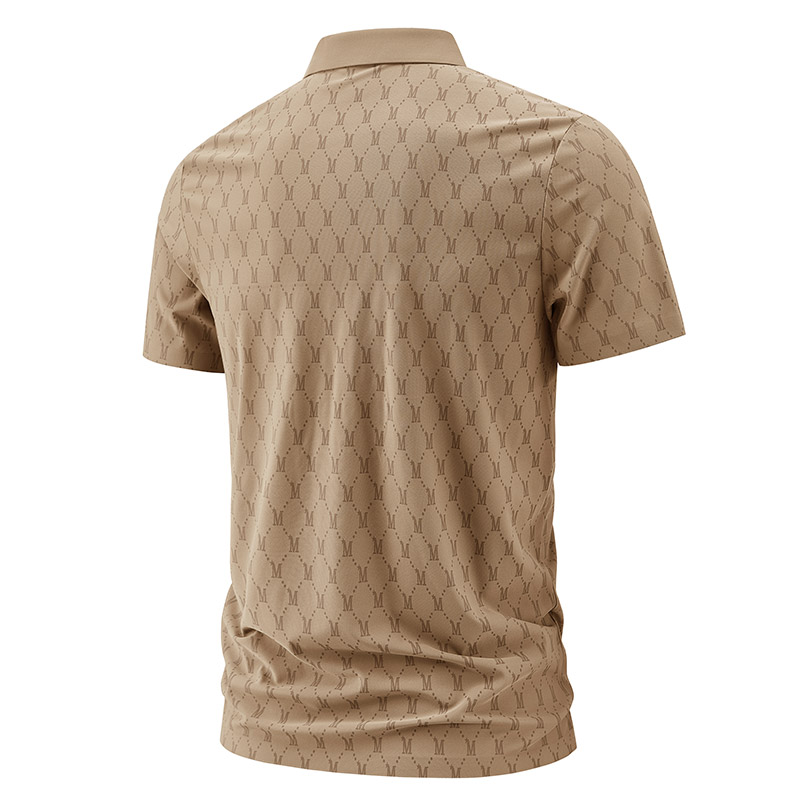 2025 Men's Comfortable Casual Solid Color for Polo Shirt 100% Cotton Skin-Friendly Knitted Versatile Two-Button Anti-Pilling XL - Image 3