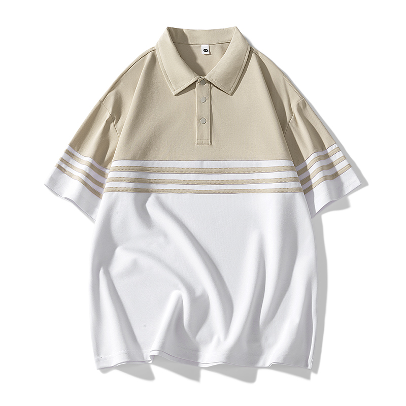 Men's Cotton Polo Shirt From New Summer Collection Youth Simple Loose T Short Sleeves Button Decoration for Leisure Fashion - Image 2