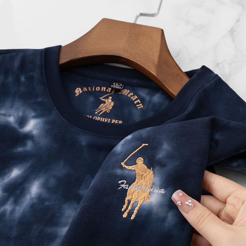 Men's High Quality Cotton Blend for Polo Shirt Solid Color Summer T-Shirt Breathable Plus Size XL Light Print Embroidered Jersey - Image 4