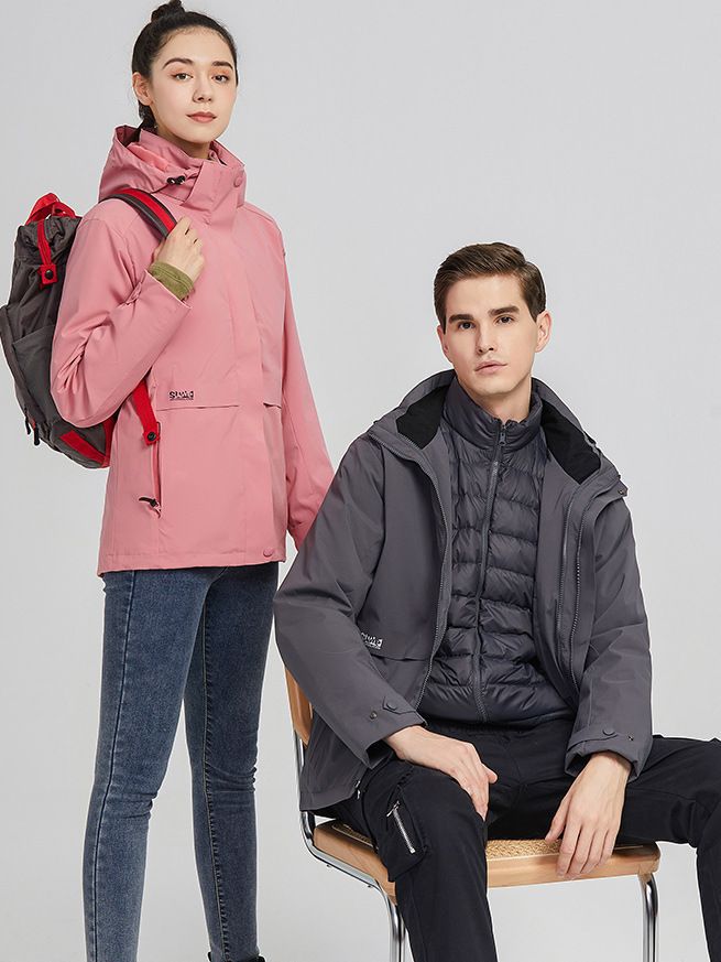 High Quality Unisex Three-in-One Winter Jacket Waterproof Cold-Proof Outdoor Travel Zipper Warm Couples Clothing Men Women - Image 2