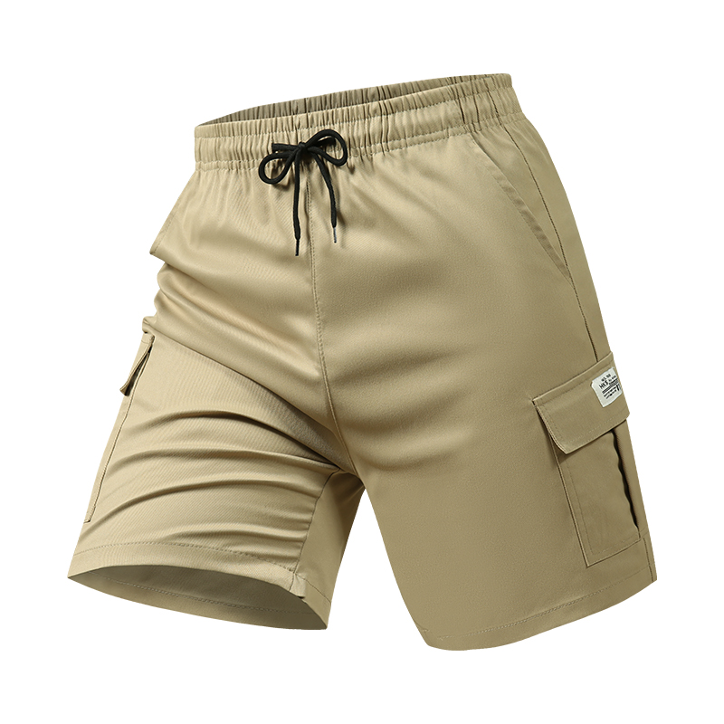 Men's Summer High-Waist Gym Shorts Embroidered Light/Dark Technics Printed Spandex Terry Fabric Casual Sports Pants - Image 5