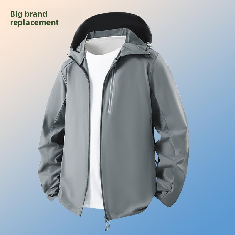 Men's Women's High Quality 70D Nylon Summer Jackets New Stand Casual Sun Protection UV Protection Breathable Stretchable Canvas - Image 2