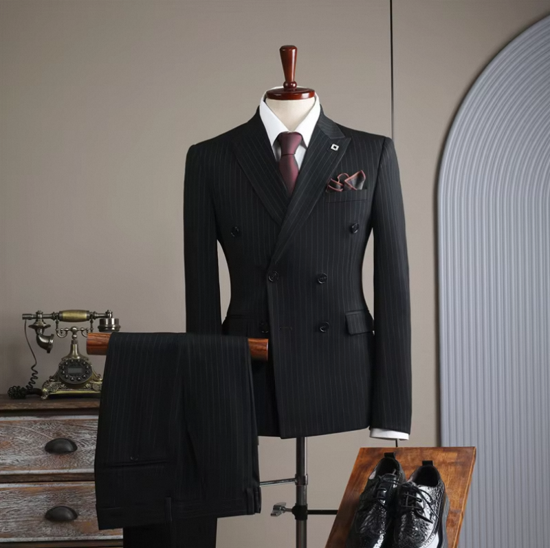 2024 Hot Sale White Wedding Double Breasted Vest Groom Party Business Suits Custom Made Men Suits 3 Pieces Suit for Man - Image 3