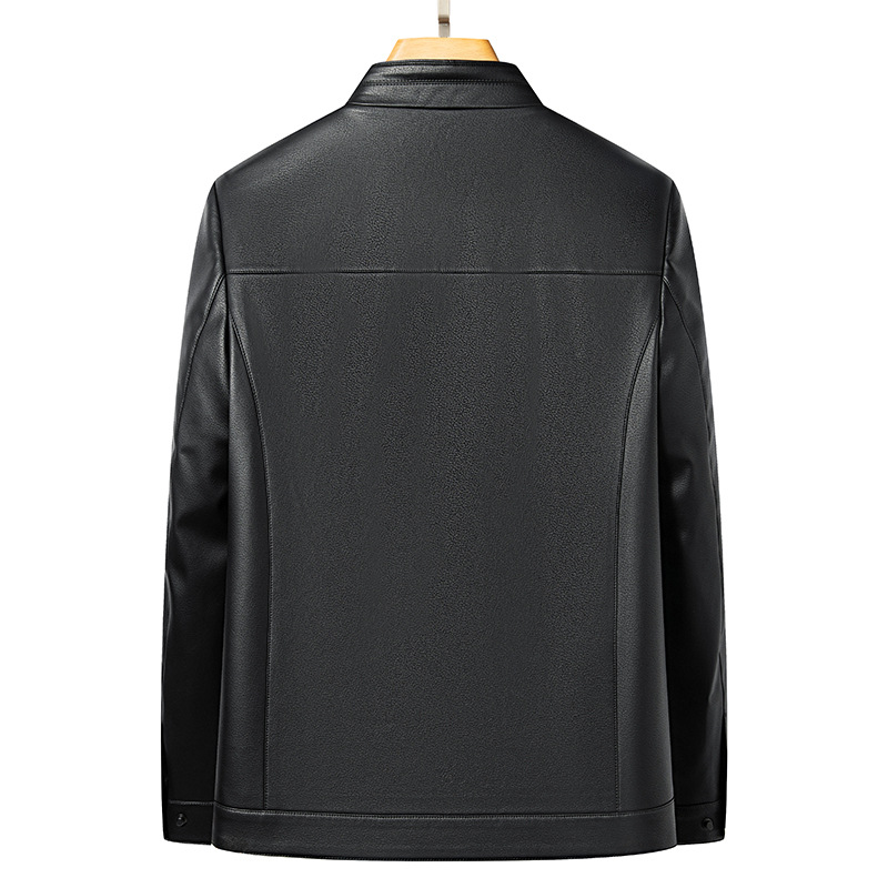 High Quality Men's Wool Leather Varsity Jacket Stand Windproof Cotton Filled Fur Decoration Casual Outdoor Wholesale Available - Image 5