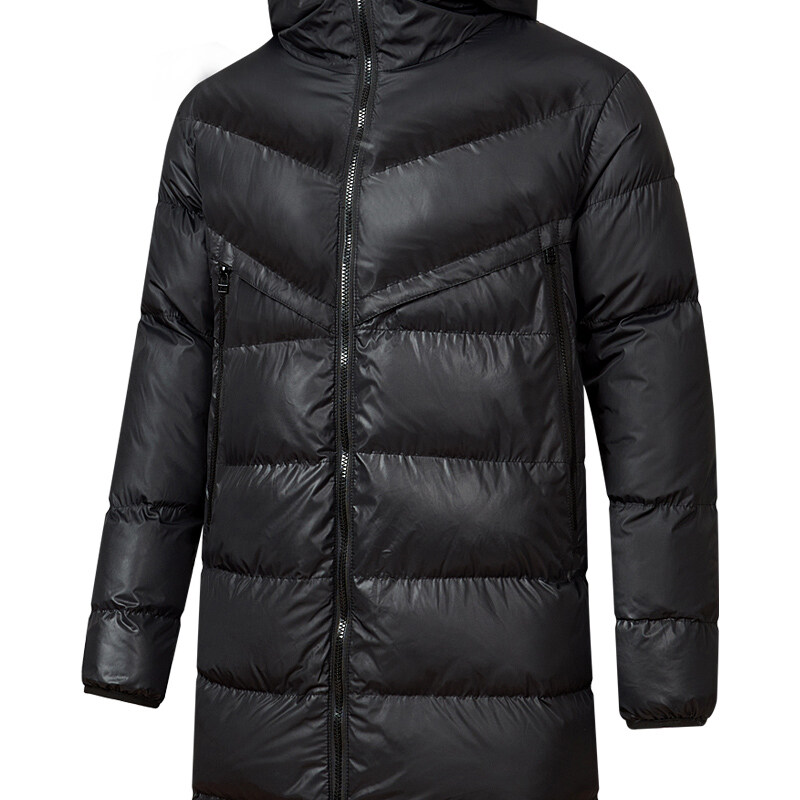 Men's Quilted Winter Jacket Thick Cotton-Padded V-Neck Collar Overcoat with Plush Coat & Canvas Leather Fleece OEM Service - Image 3