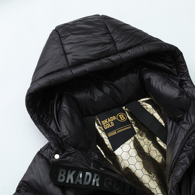 Men's Casual Winter Bomber Jacket Black Gold White Long Workwear Anti-Season 90 Genuine Duck Goods Zipper Winter Couples' Jacket - Image 3