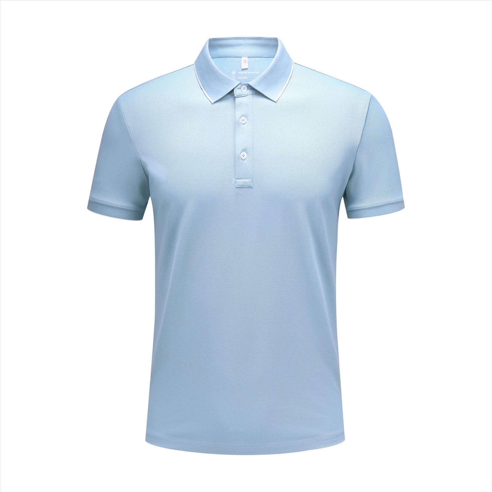 Men's Velour Short Sleeve T-Shirt Anti-Wrinkle Solid Pattern Embroidered Technique for Polo Shirts - Image 6